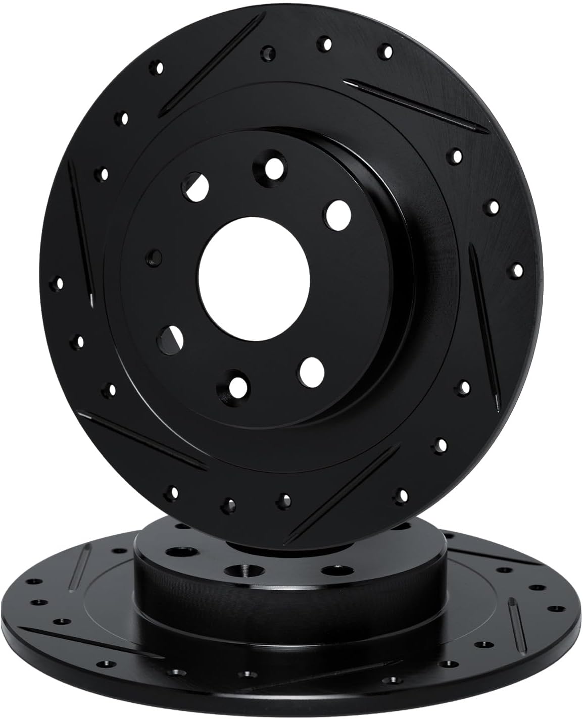 R1 Concepts Front Brake Rotors For 1980-1983 Toyota Corolla| Drilled Slotted Disc Brake Rotors| Brakes and Rotors Brakes and Rotors
