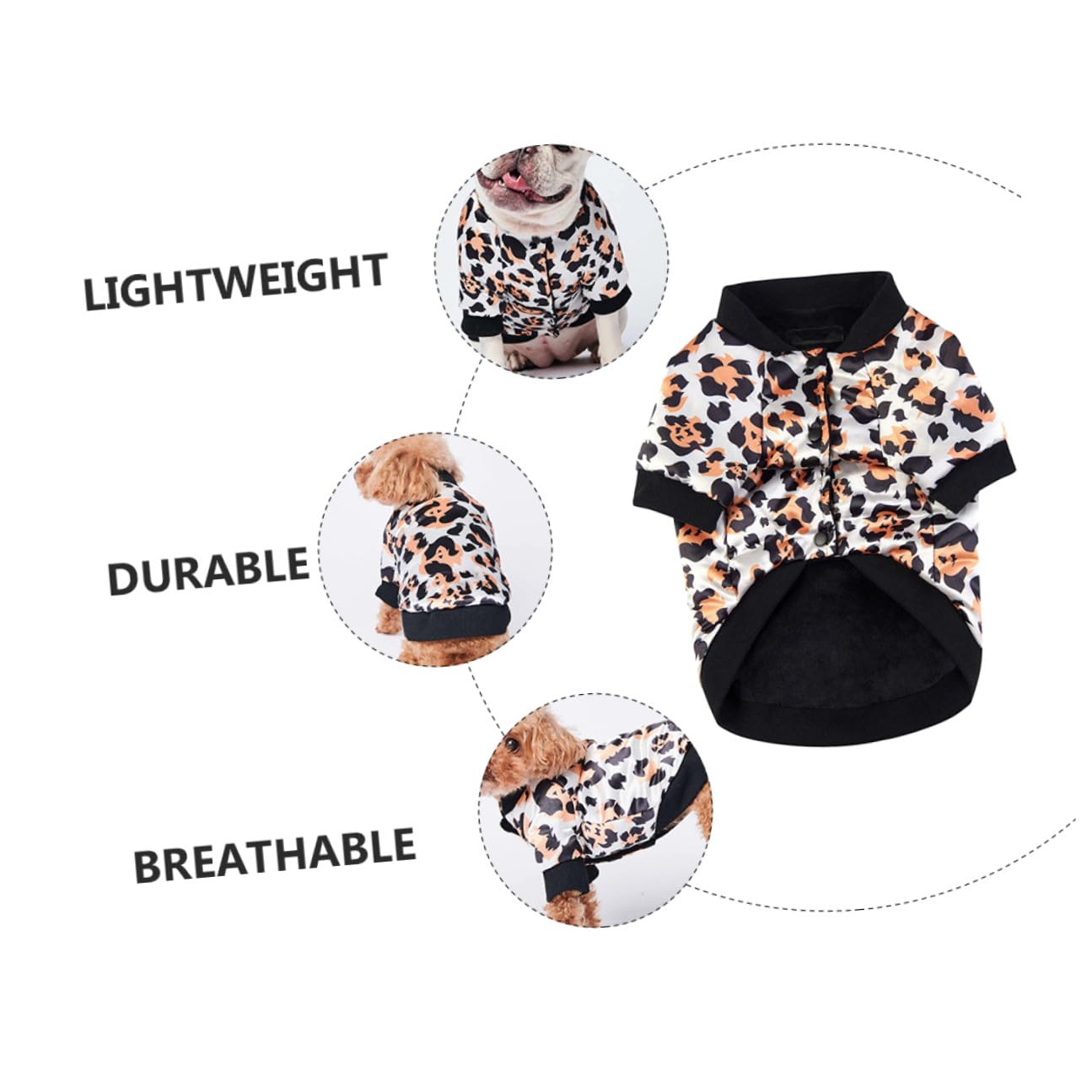 VICASKY Cappotto Caldo per Cani da Compagnia in Cotone Imbottito Stampa Leopardata 2XL, Gilet Invernale Morbido e Confortevole per Cuccioli, Abbigliamento per Animali Domestici Autunnale