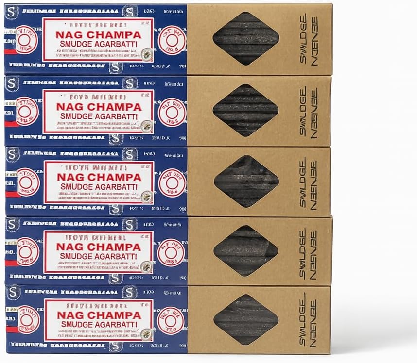 Satya Incense Gift Set Nag Champa, Super hit, Dragon's Blood, Sandalwood, Patchouli, Lavender, Positive Vibes, 15 g