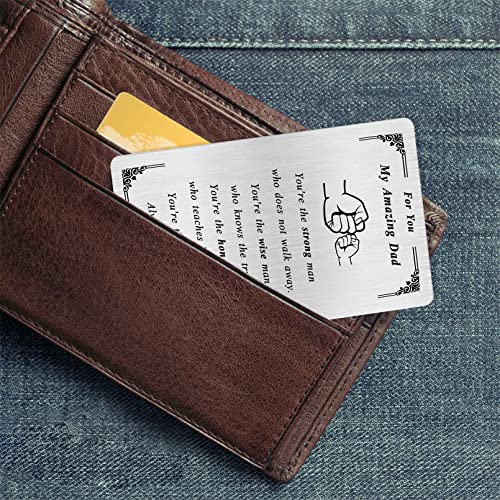 TGCNQ Father Gifts Dad Fathers Day Card Gifts - Best Dad Gifts for Christmas Valentines Birthday, Dad Presents, Amazing Dad Wallet Card3