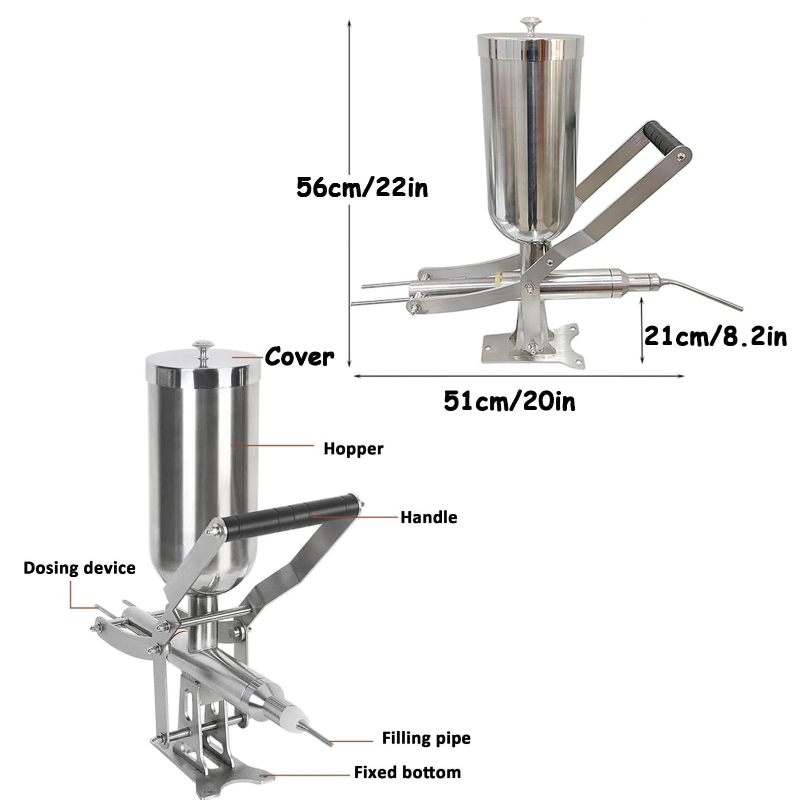 piudoiliy Latin Fruit Churro Jam Filling Machine Manual Cream Jam Operated Donuts Dessert Filler Filling Machine for Commercial — view 8