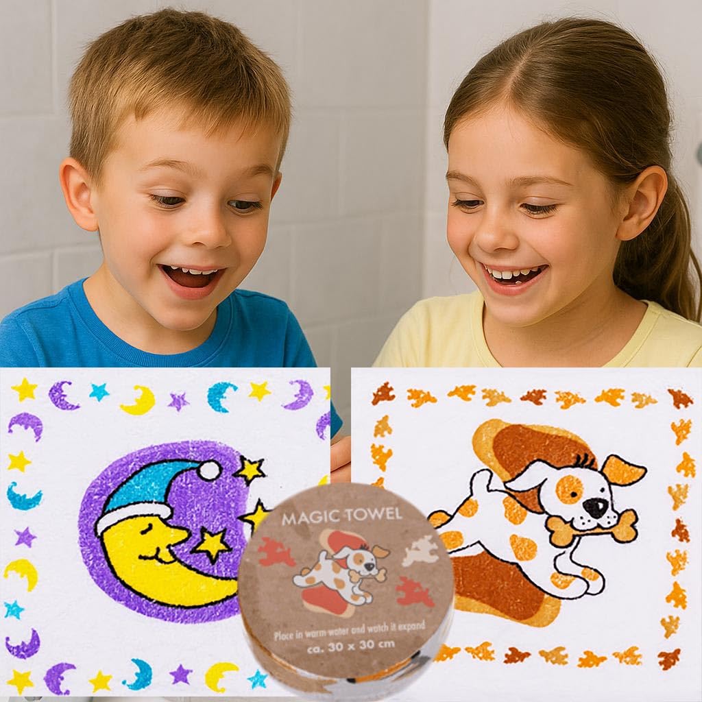 Theonoi Zauberhandtuch Set Avengers - 4 Magische Handtücher Für Kindergeburtstage