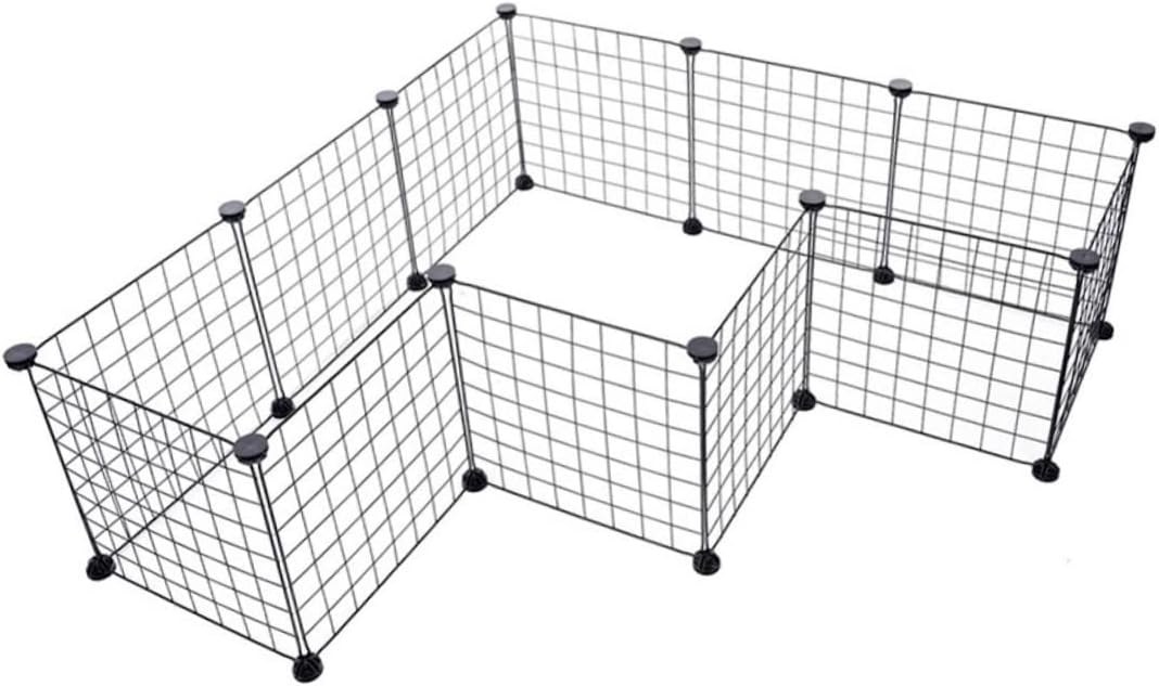 GANAZONO PET Playpen for Small to Medium Dogs and Cats 8 Panel Iron Folding PET Fence Indoor and Outdoor Use Easy to Assemble Dog Crate Removable Tray