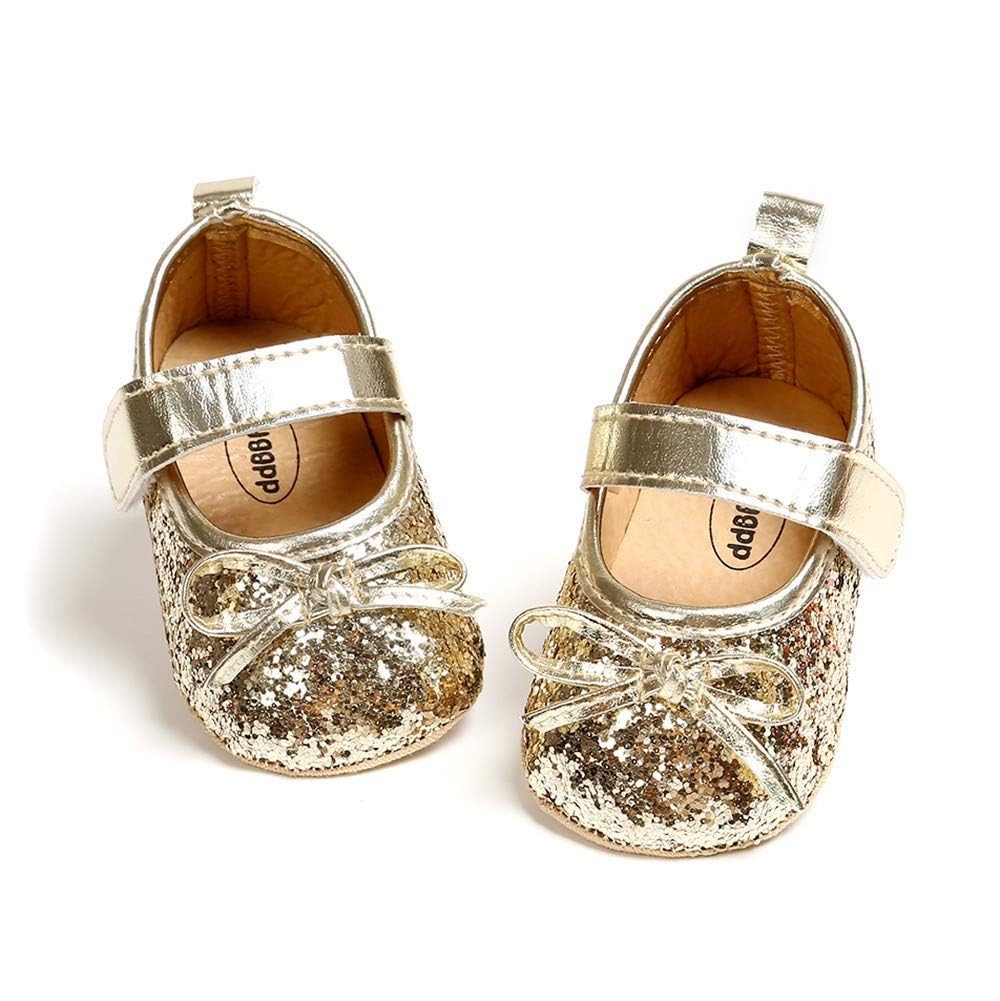 CENCIRILY Baby Girl Mary Jane Shoes Anti-Slip First Walking Bowknot Soft Sole Princess Wedding Dress Flats for 0-18 Month — view 14