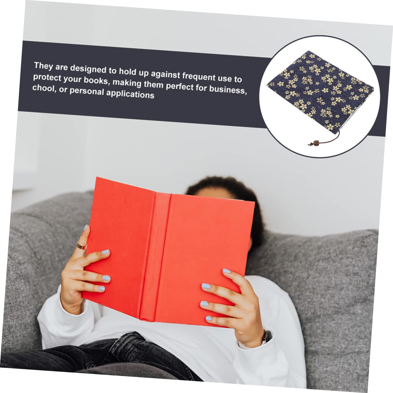 SHINEOFI 4 Pz copertina del libro custodia libro custodia per libro studenti delicato protettore del libro arredamento del libro ornamentale arredamento del libro di stoffa tessuto