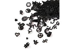 Crystal Lemon Black Felt Board Letters Only, 0.75” Letter Board Letters