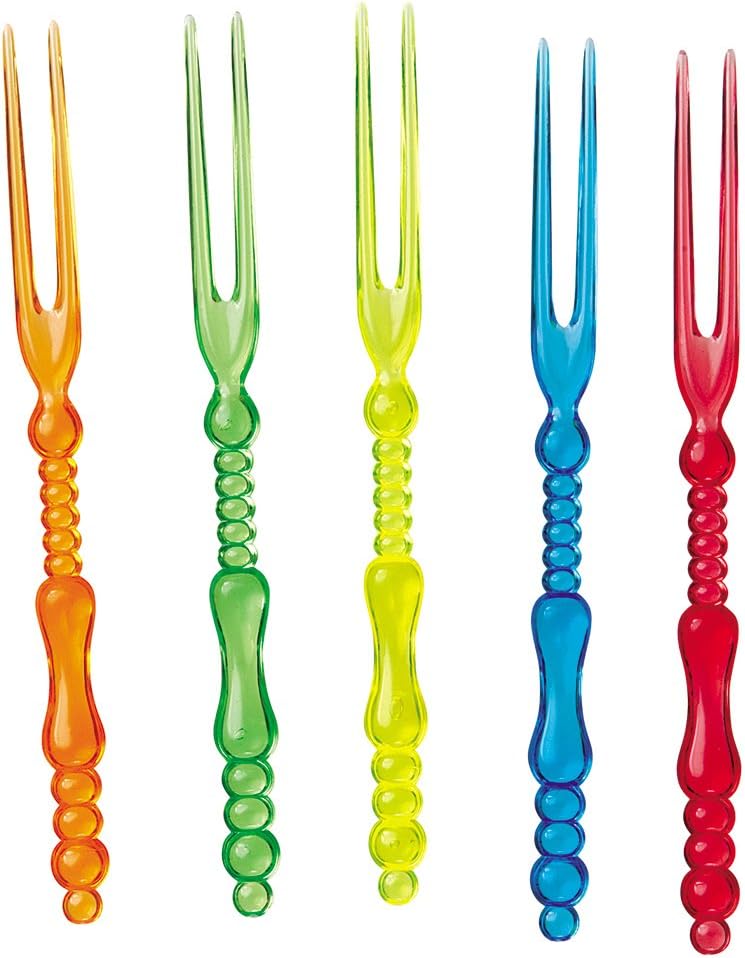 Unique Pitchfork Picks Plastic 5" 25pc Astd Color