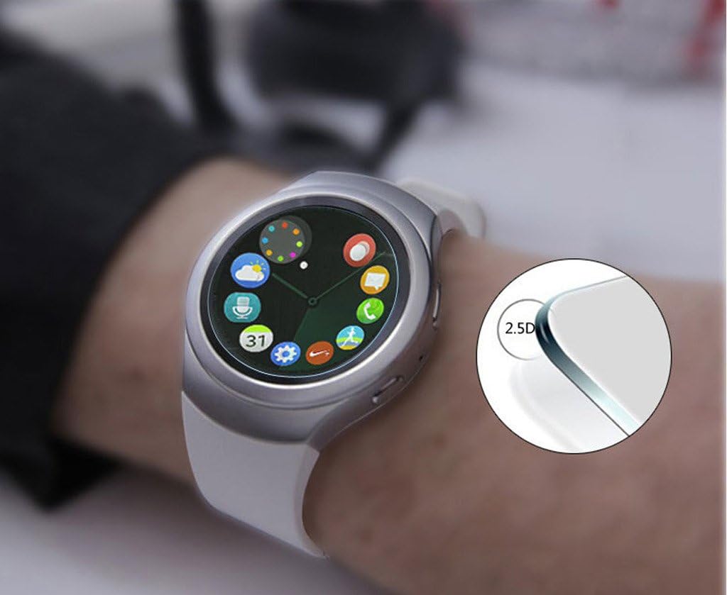 KIMILAR [3 Pack Compatible with Samsung Galaxy Watch 42mm / Gear Sport/Gear S2 Screen Protector, Tempered Glass Screen Protector for Galaxy Watch 42mm / Gear Sport/Gear S2 smartwatch[9H Hardness]