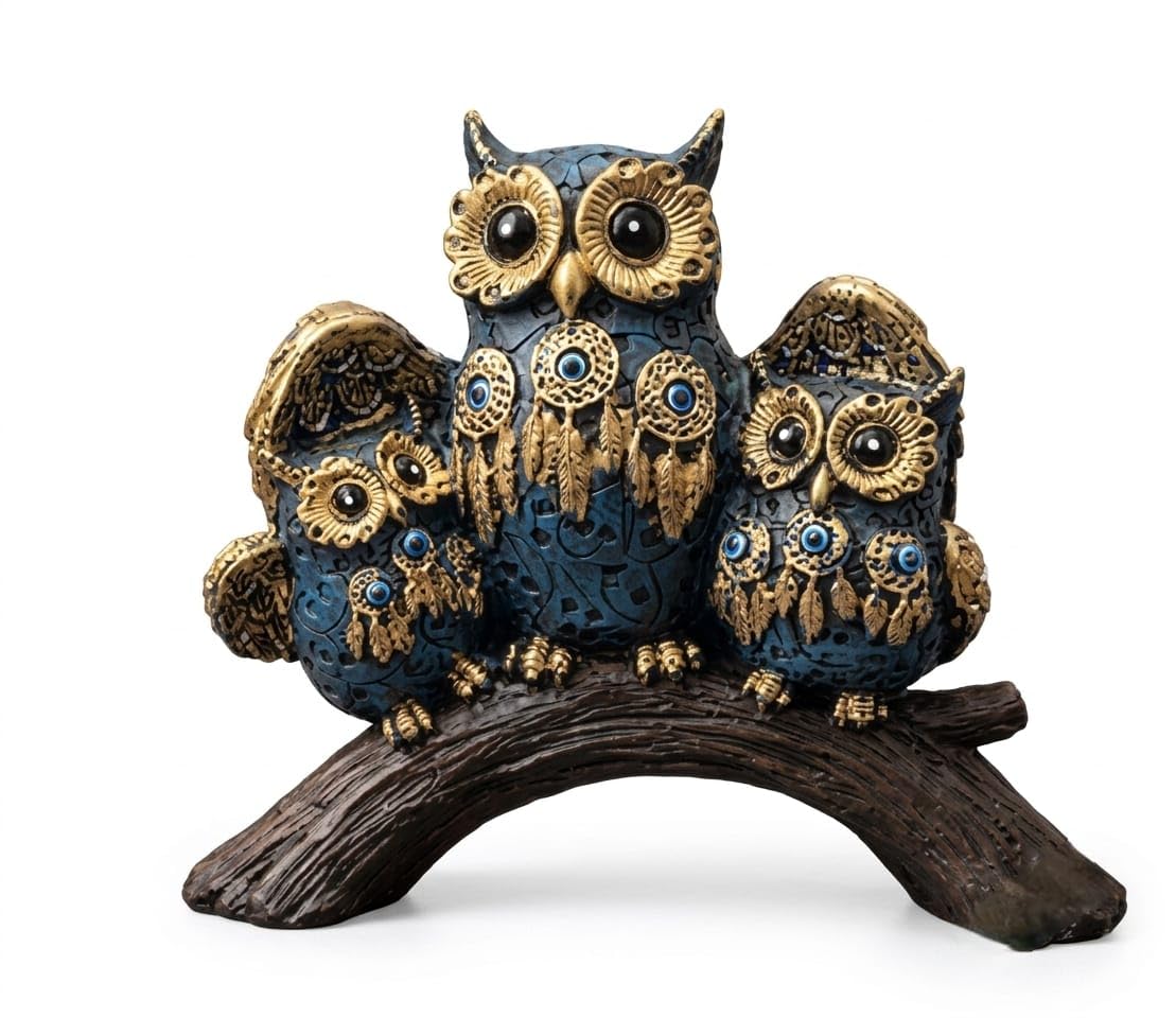 The Spiritual Goddess Lakshmi's Vahana Divine Owl Statue for Good