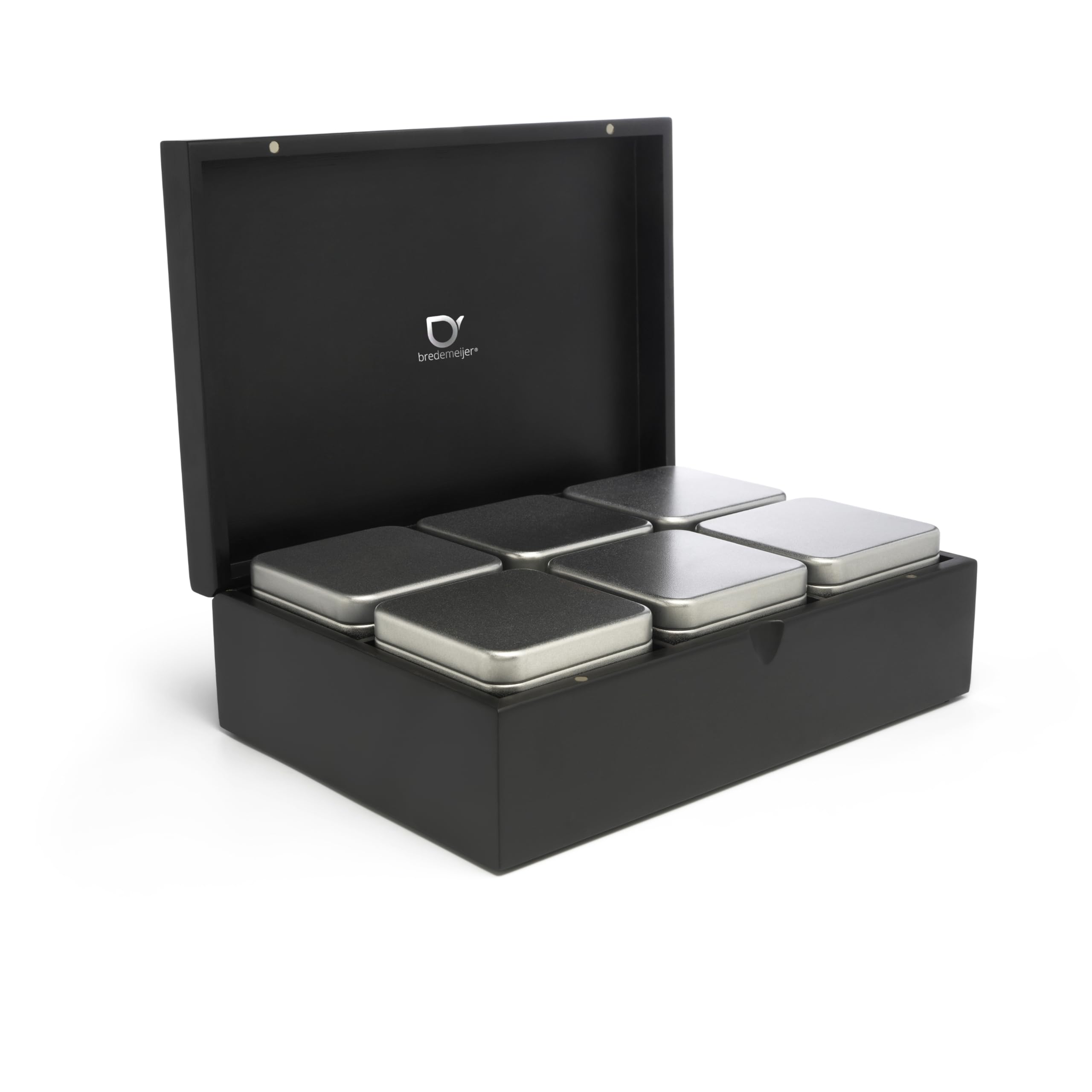 Bredemeijer 184009 Tea Box Bamboo 6 Quarts, Black