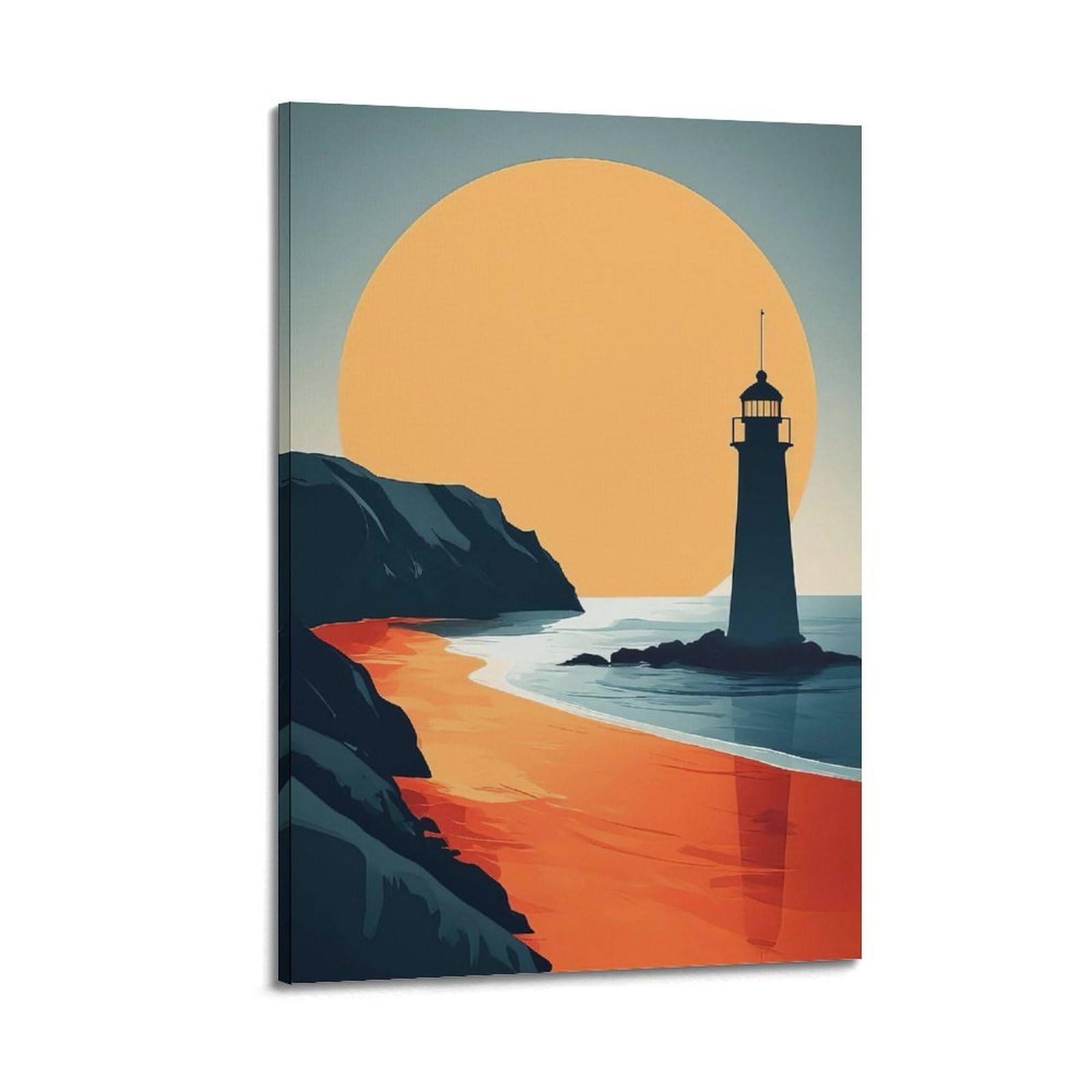 CXHJCA Lighthouse Poster Celestial Guardian Poster Decorative Painting Canvas Wall Posters And Art Picture Print Modern Family Bedroom Decor Posters 24x36inch(60x90cm)