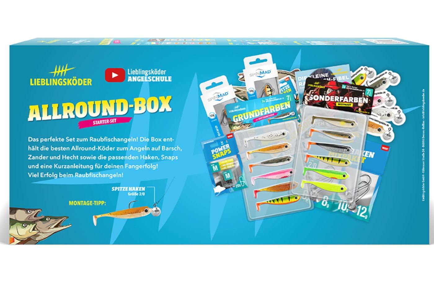 Lieblingsköder Allroundbox - Angelset zum Raubfischangeln, Köderset zum Spinnfischen, Kunstköderset