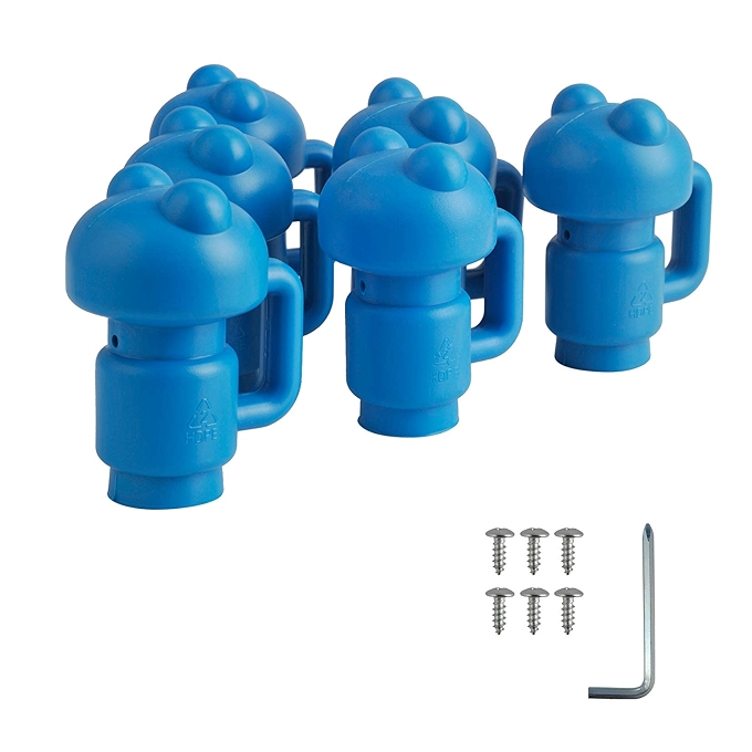 ZIZILAND 32mm蓝色跳床护栏杆帽（6个）