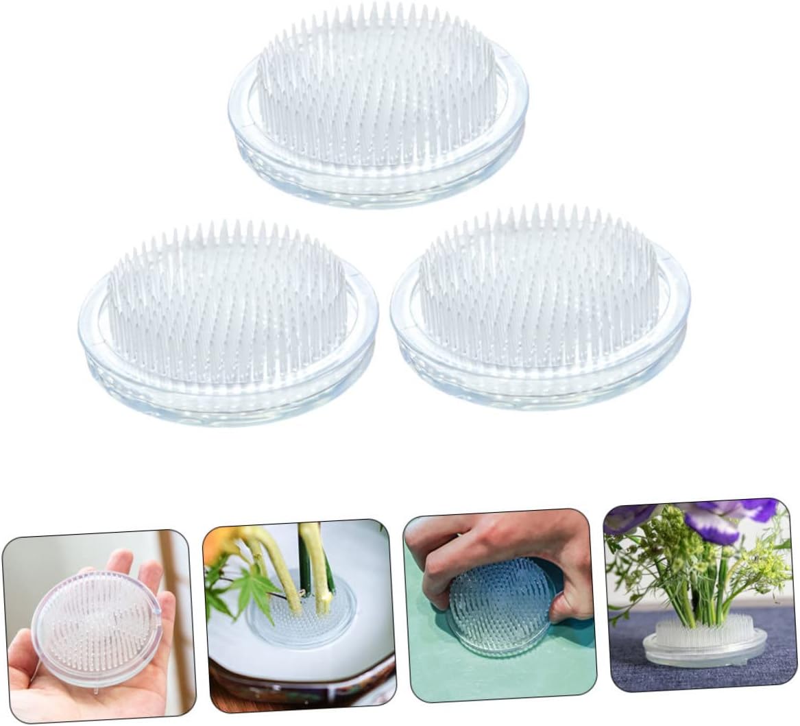 SEWOART 3pcs Plastic Flower Frogs Vase Frog Holder for Floral Arrangement Flower Vase Arrangers Base