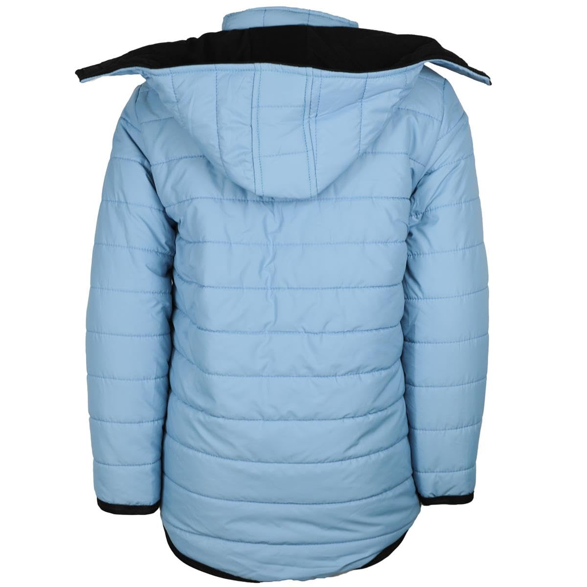 Set da equitazione invernale per bambini, giacca da equitazione Moni, azzurro, trapuntata con inserti in silicone, colore: grigio