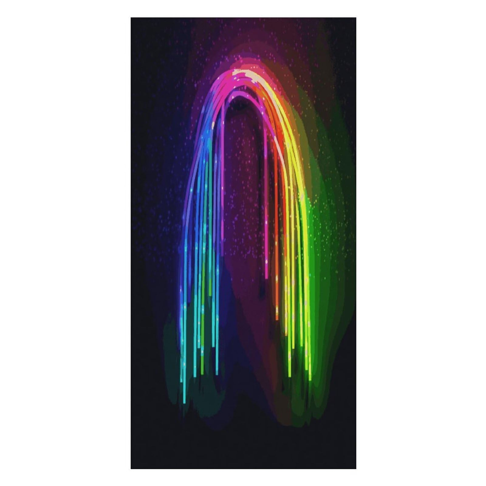 FekiLoot Rainbow Neon Beach Towel Oversized Bath Towel Ultra Soft Pool Towel Cozy Swim Towel Silky Lounge Towel Quick Dry Travel Towel Gentle Absorbent Towel for Adults Women Men