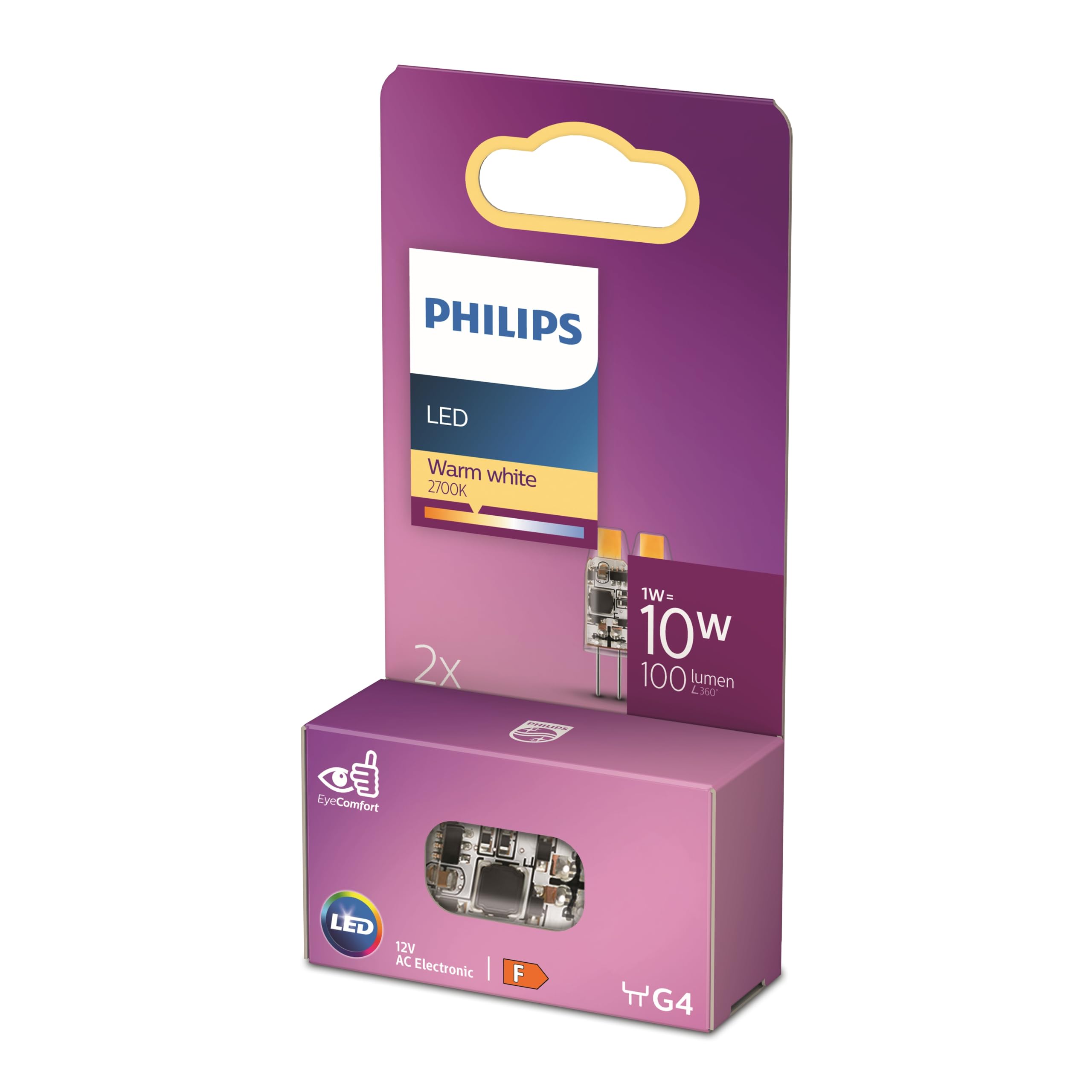 Philips LED 10W G4 WW 12V ND Micro 2SRT6