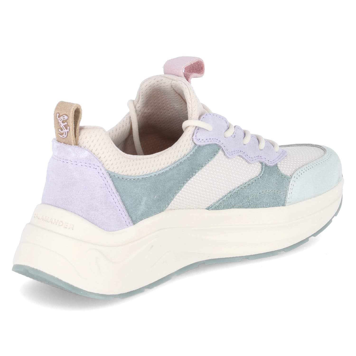 Salamander Damskie buty typu sneakers HILDEN beżowe kolorowe skóra i tkanina