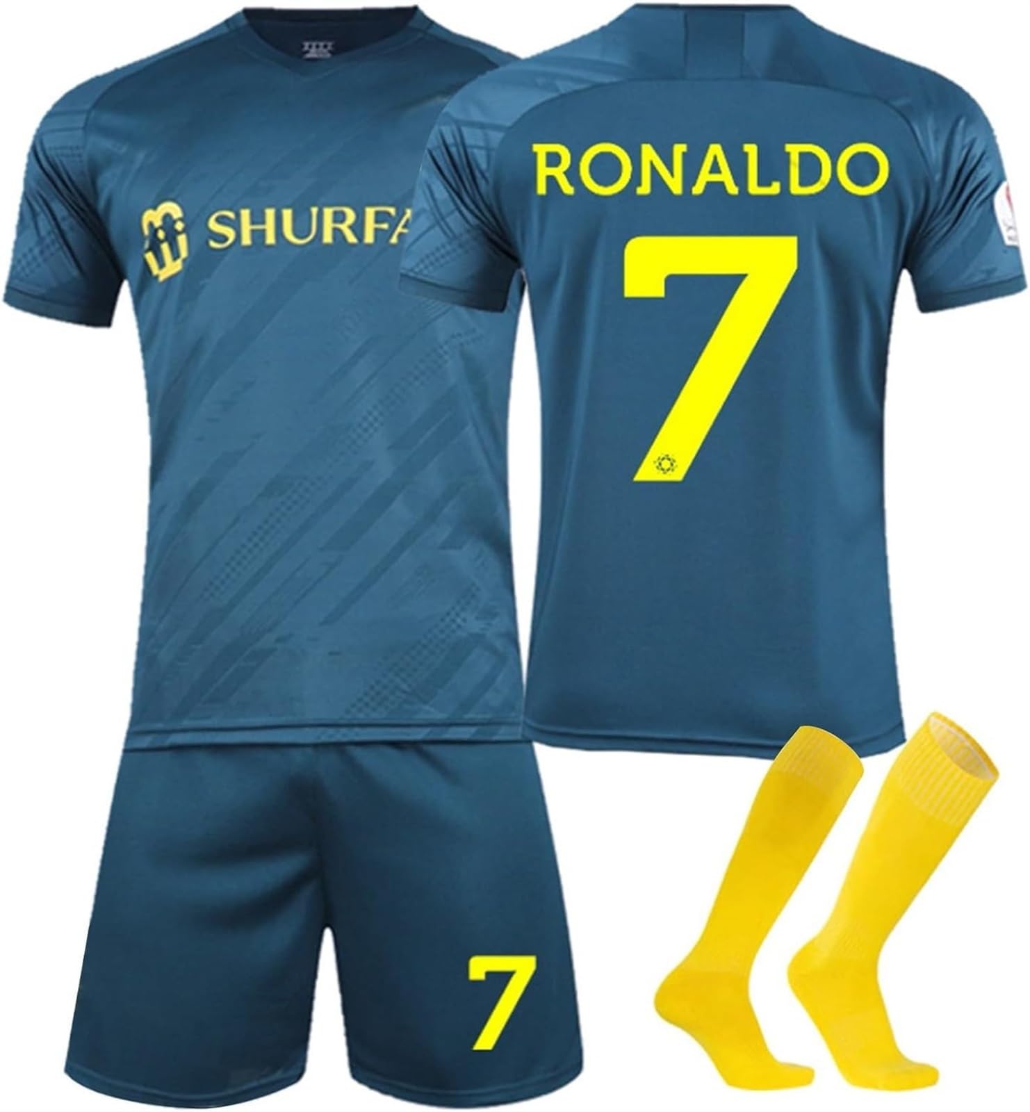 LEYWHEFJersey No 7 Riyadh Al Home Football Kit | Adults Kids Soccer Jerseys Training Suit | Best Gifts for Kids