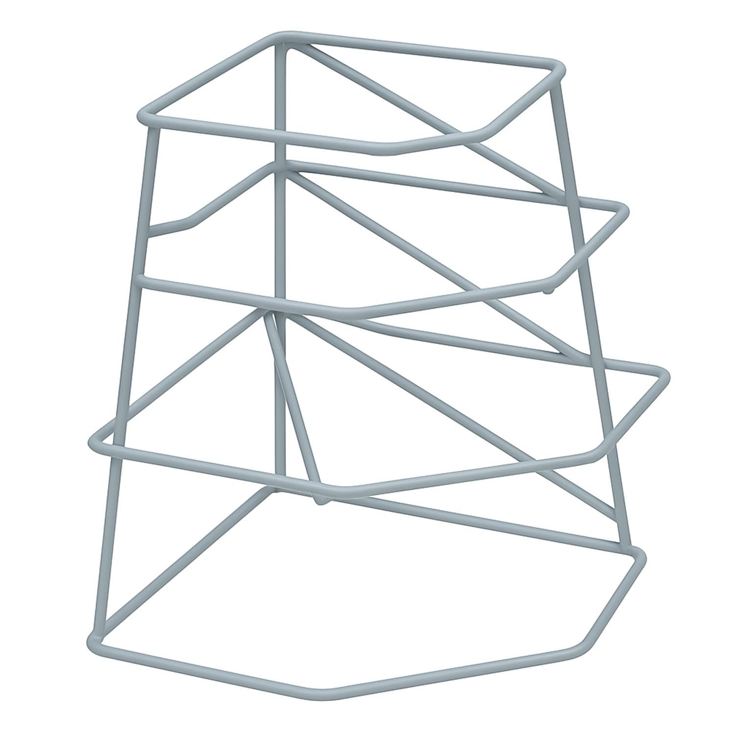 Thrink 4 Tier Corner Plate Rack Heavy Duty Kitchen Cupboard Storage Shelf Organiser Space Saving Dish Rack Stand for Plates Bowls Dishes Compact Countertop Cabinet Organiser (Grey)