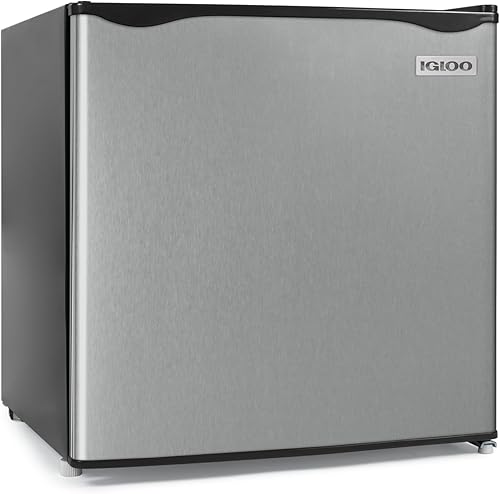Vista 9 de Igloo Refrigerador compacto de 2.6 pies cúbicos con congelador, 2 estantes, perfecto para hogares, oficinas, dormitorios, platino