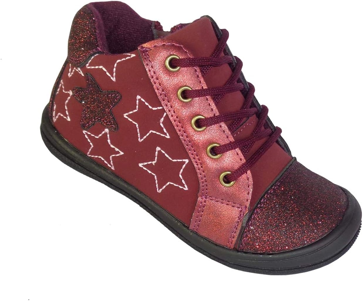 red sparkly ankle boots