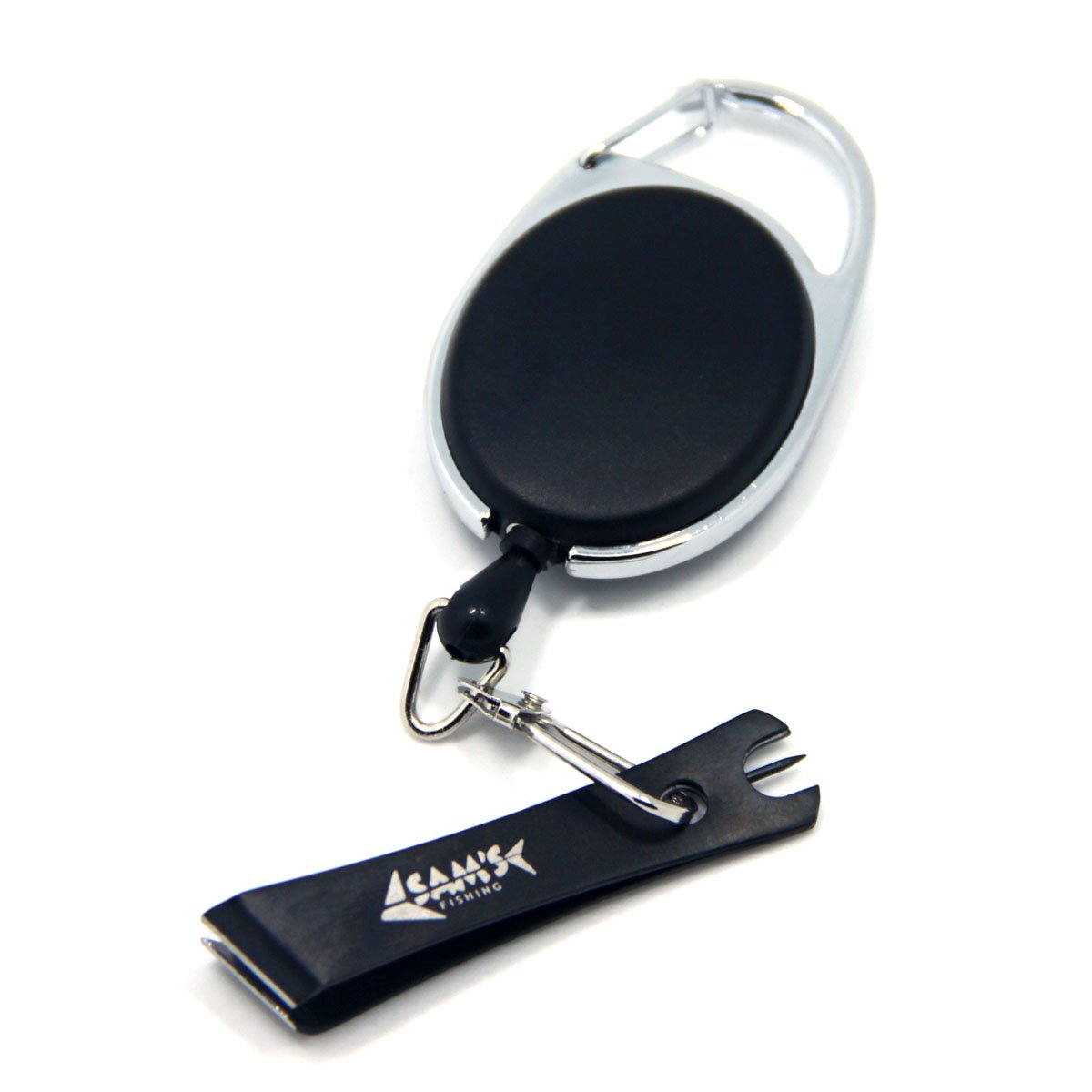 SAMSFXFly Fishing Clippers Line Cutter Classic Grip Nipper with Hook Eye Cleaner and Zinger Retractor Combo