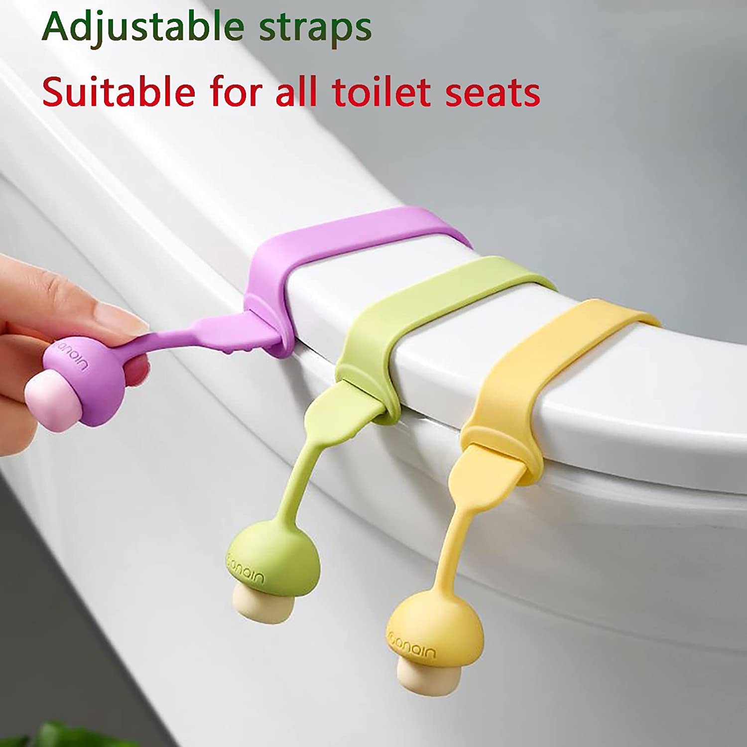 Abhaymart Toilet Lid Lifter, Silicone Toilet Cover/Seat Lifter Handle Seat Cover Lifter Toilet Seat Holder Lift Tools Bathroom Accessories for Home, Office, Hotel, More Sanitary Lifestyle (2) 1