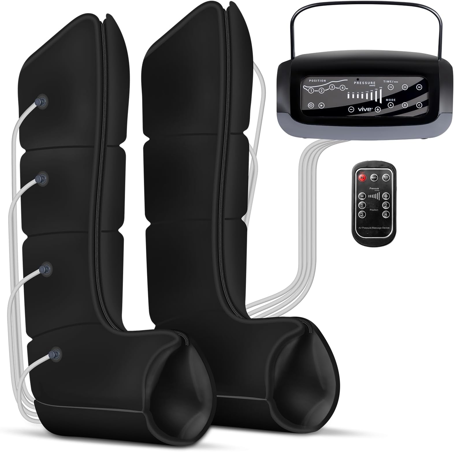 Vive Leg Recovery System for Athletes - Sequential Compression Device SCD Machine for Lymphedema, Air Compression Massage, Circulation, Relaxation, Swelling, Cramps, & Pain Relief