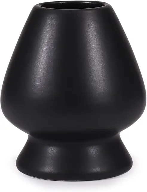 Urban Matcha Chasen Naoshi Broom Holder in Matt Black - Ceramic Drying Stand