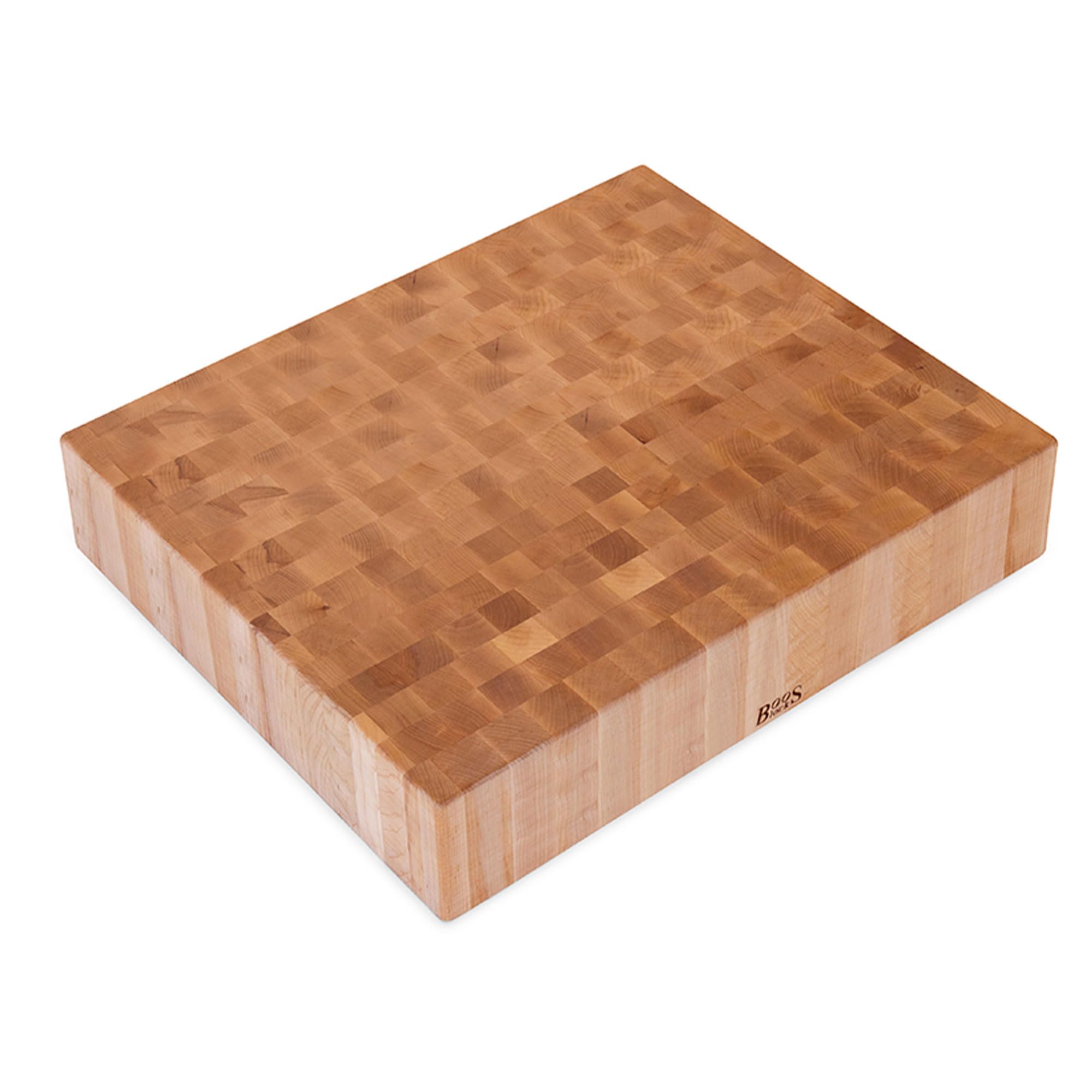 John Boos BB Series, 30" x 24" Maple Cutting Board, 6" Thick Butcher Block - Wooden Reversible Kitchen Prep Chopping Slab w/ Oil Finish & End Grain Construction