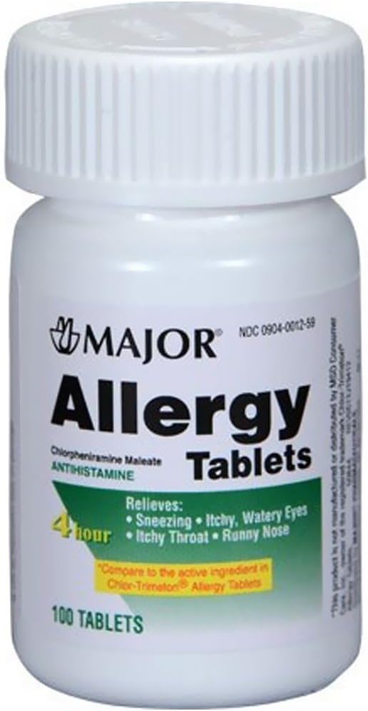 Chlorpheniramine 4mg (100 Tablets)