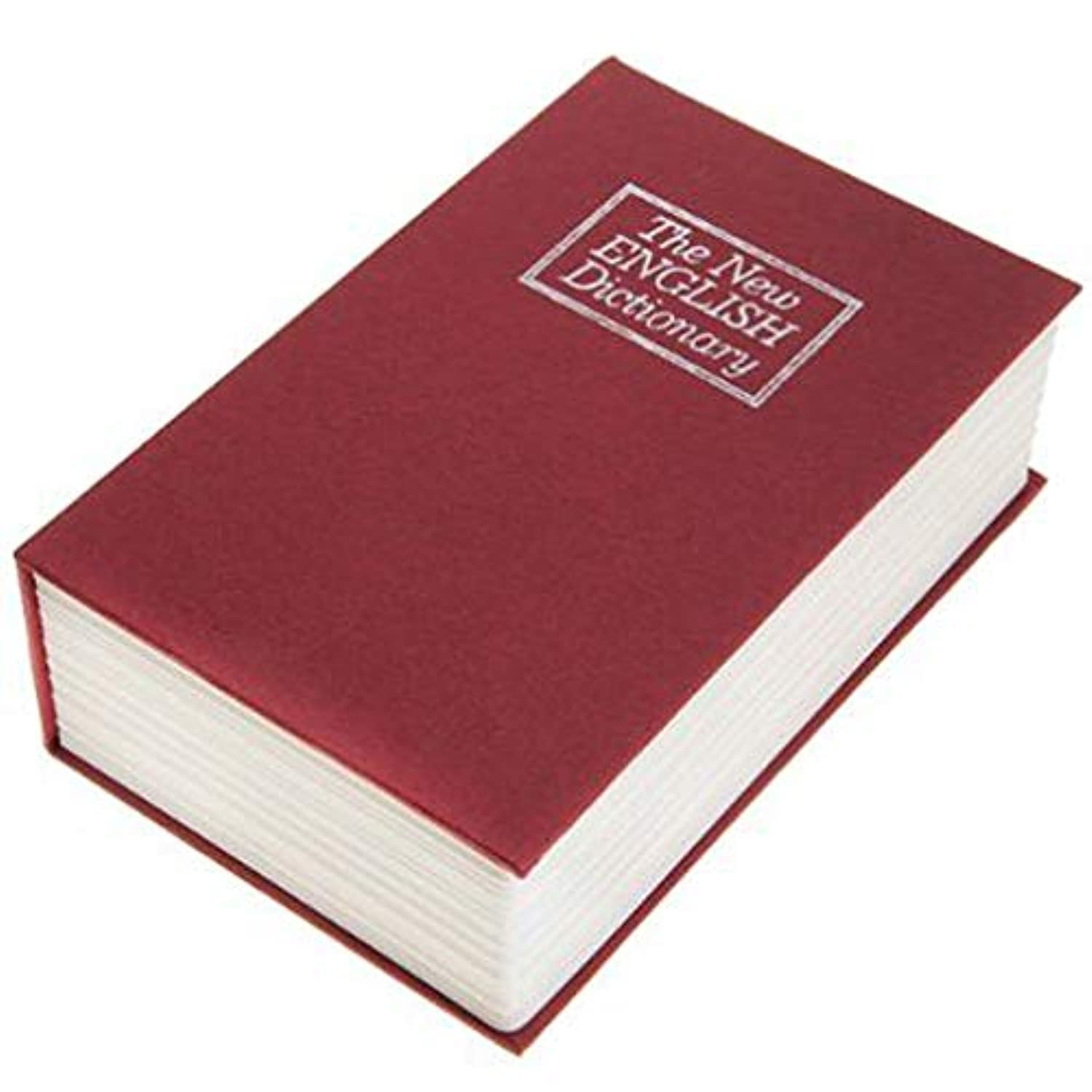 Dictionary Book Safe Box with Key Lock, Large - Red