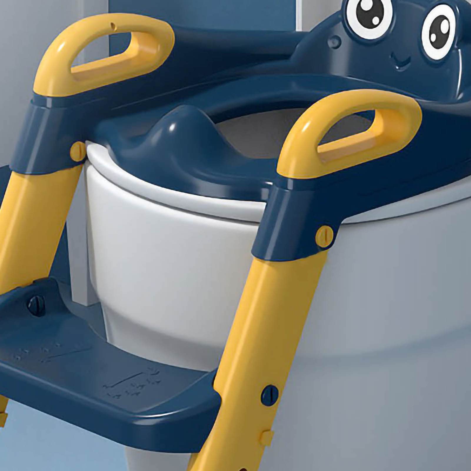 Articoli da toeletta, sedile da allenamento per il bagno, per il bagno, per il bagno, pieghevole, per bambini, con scalino, per bambini, rosa, 41 x 38 cm