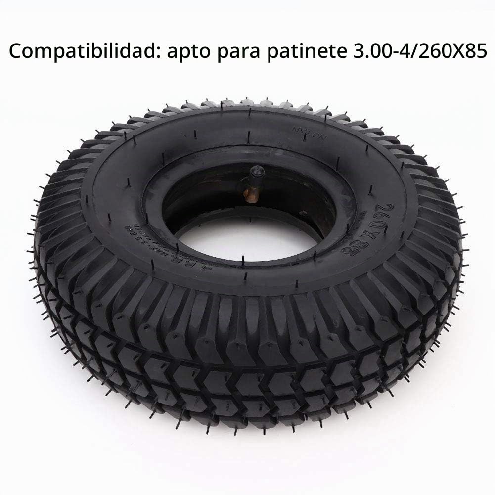 Cámara de aire para neumáticos 3.00-4, Herramienta de reemplazo de silla de ruedas para neumáticos y cámara de aire de scooter resistente al desgaste 3.00-4/260X85 para scooter eléctrico