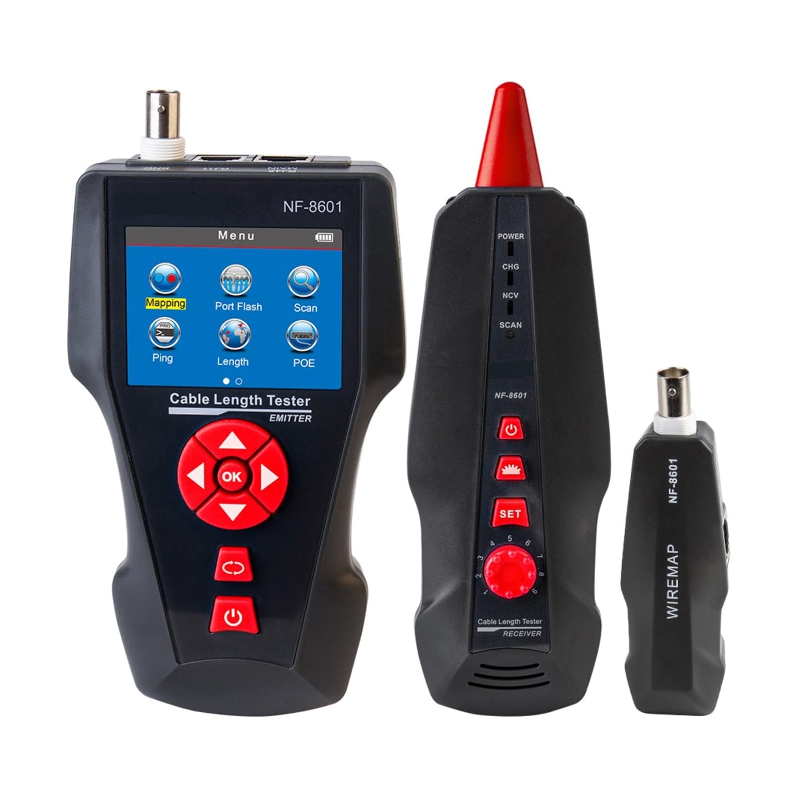 Comprobador De Cables De Red Multifunción, Prueba De Diafonía, Rastreador De Cables De Red Ligero Y PortáTil(NF-8601)