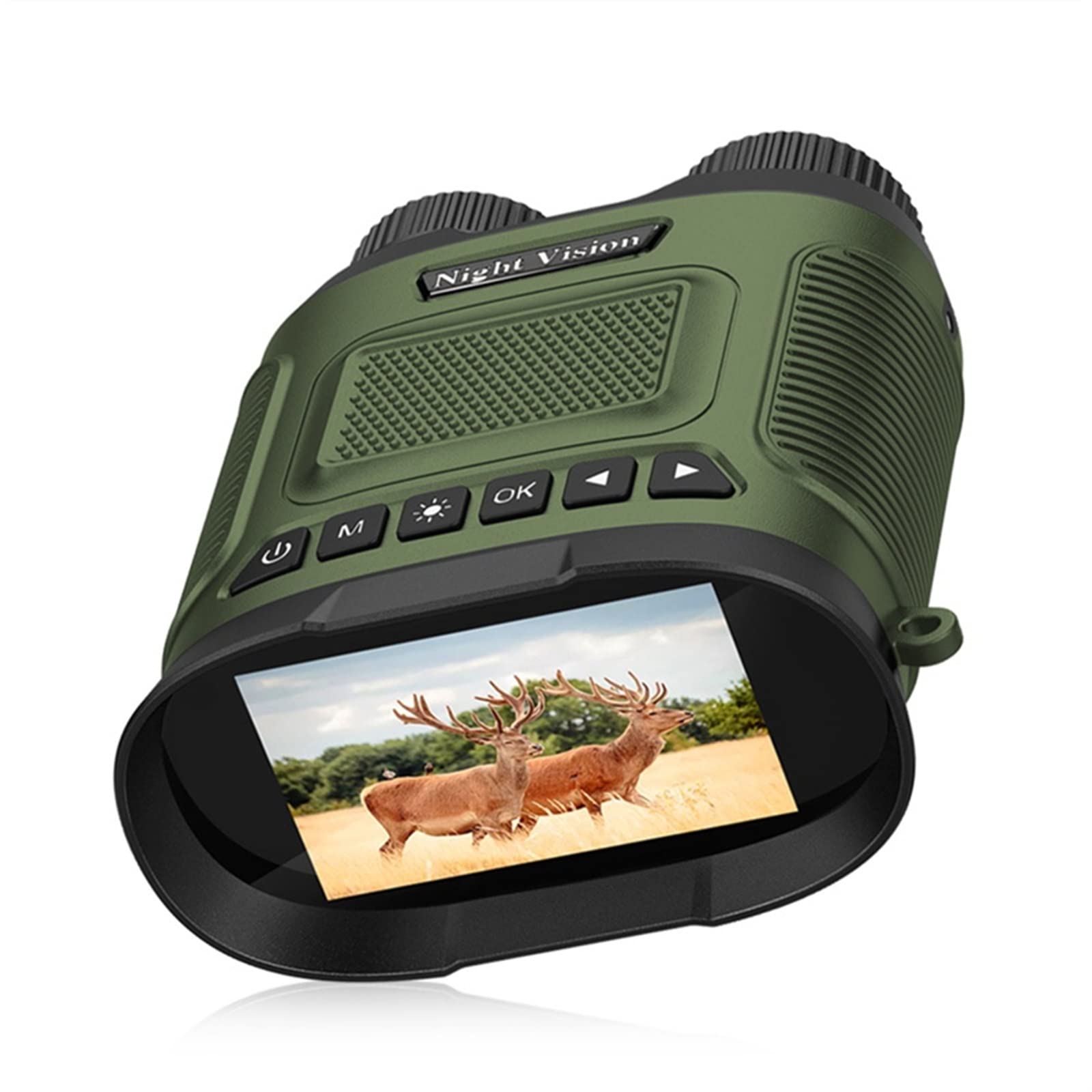 Hot Binocular Digital Infrared Night Vision Goggles 2.5KD Video Resolution 8X Zoom Telescope for Hunt Camp Sustain 32GB Card(Groen)