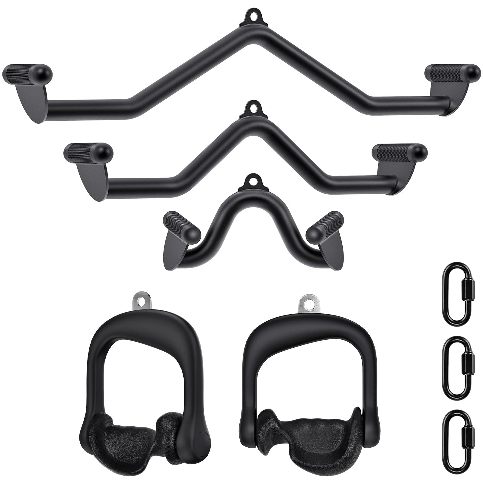 SELEWARE LAT Pull Down Bars Cable Machine Attachment Heavy Duty Steel Tubing Structure Home Gym Workout Attachments Triceps Press Down Bar for Cable