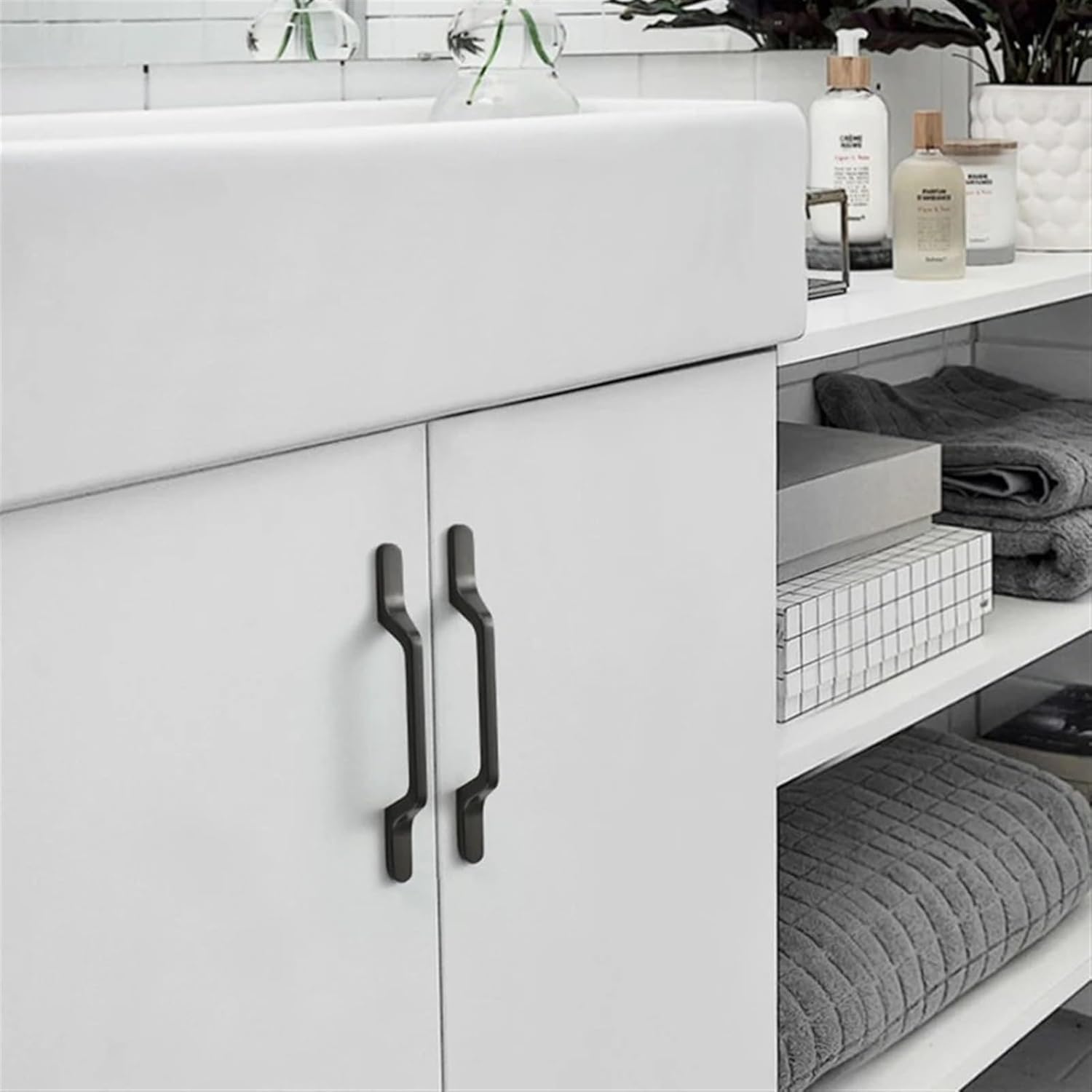 Zinc Alloy Gold Solid Pulls Wardrobe Cabinet Drawer Knobs Kitchen Cabinet Handles Furniture Cupboard Hardware 1Pcs (Color : Brushed Copper 192mm)