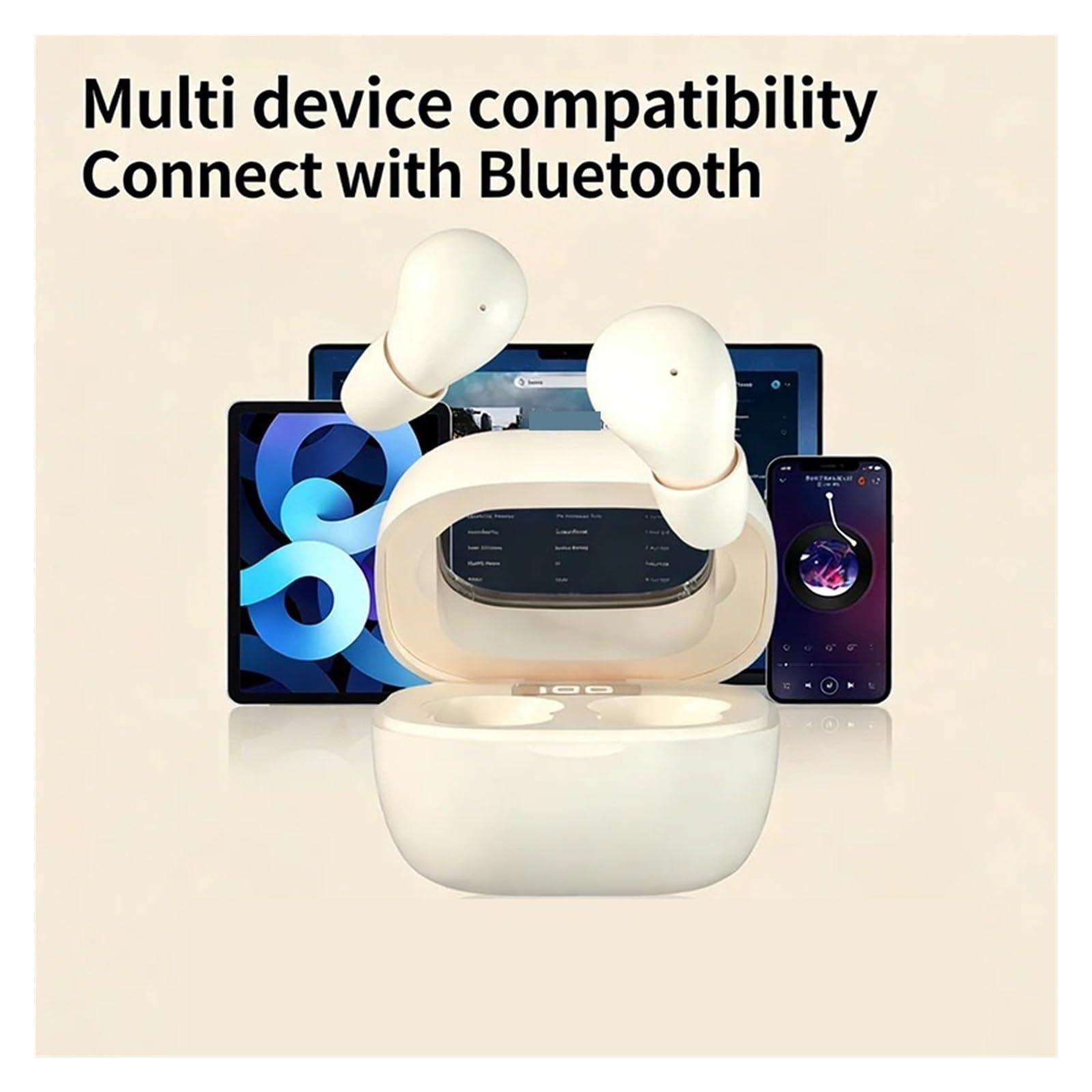 Auriculares: miniauriculares ultrapequeños for Dormir con batería de Larga duración y Calidad de Sonido de Alta fidelidad(Black)
