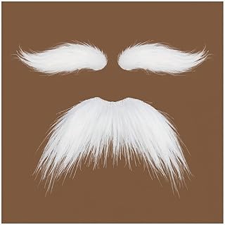 DIY Self Adhesive Fake Mustache Set Fake Beard Material Novelty Mustaches for Costume and Halloween Festival Party