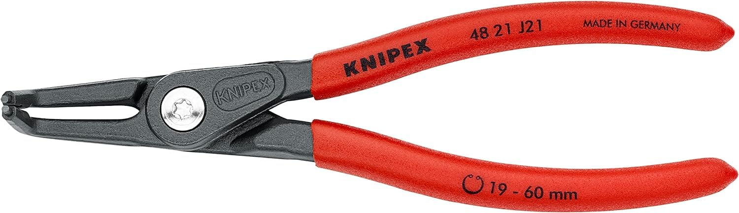 KNIPEX Alicate de precisión para arandelas para arandelas interiores en taladros con cartulinas autoservicio Mangos, 48 21 J21 SB