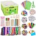N&T NIETING 1212Pcs Assorted Colors Chenille Stems Pipe Cleaners for DIY Art Craft Supplies Kids Craft Projecties with Pipe Cleaners, Pony Beads, Pom Poms, Wiggle Googly Eyes, Folding Storage Box