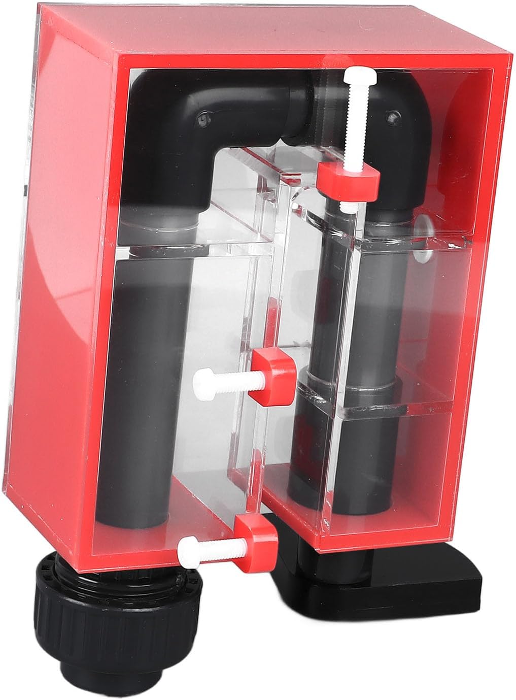 Zerodis Acrylic Overflow Box for Aquarium Wall Mounted Fish Tank Sump Filter Efficient Water Circulation System for Aquarium Wall Mounted Fish Tank Sump Filter Efficient Water (Red)