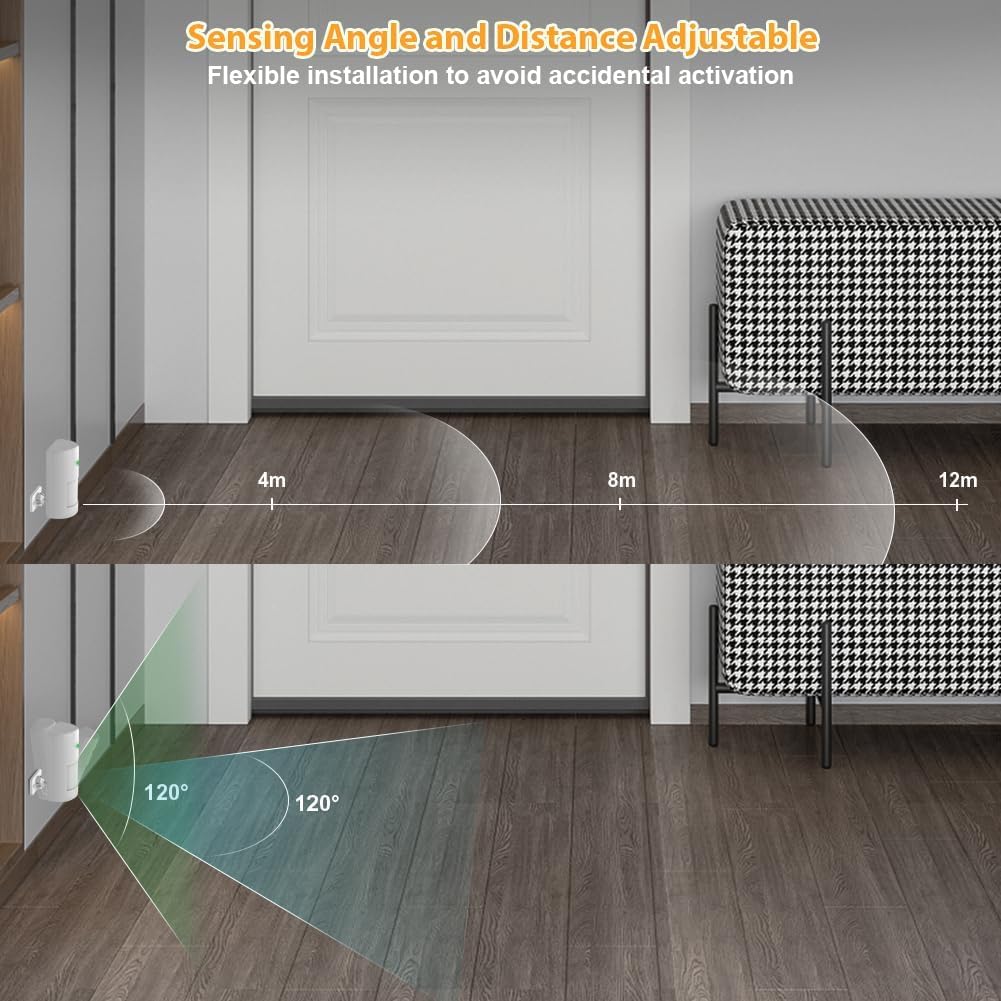 ASOFTY 2 Pack Motion Sensor Switch with Outlet, PIR Wireless Motion Sensor Plug with Light Sensor, Adjustable Sensitivity, IP54 Waterproof, Auto Activated Lights and Devices for Indoor/Outdoor