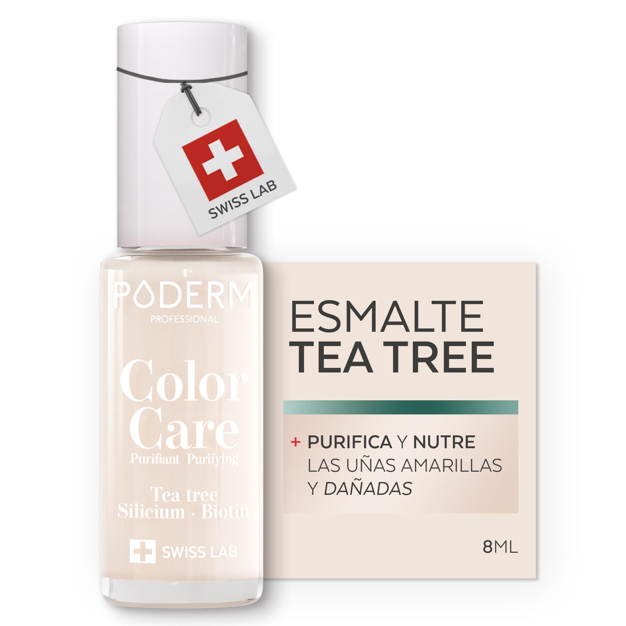 Poderm Esmalte Antimicótico para Uñas - Rojo Negro – 8 ml | Antifúngico con Tea Tree, Silicio y Biotina | Fortalece, Repara y Cubre las Uñas Amarillas y Dañadas | Creado por una Podóloga en Suiza — view 16