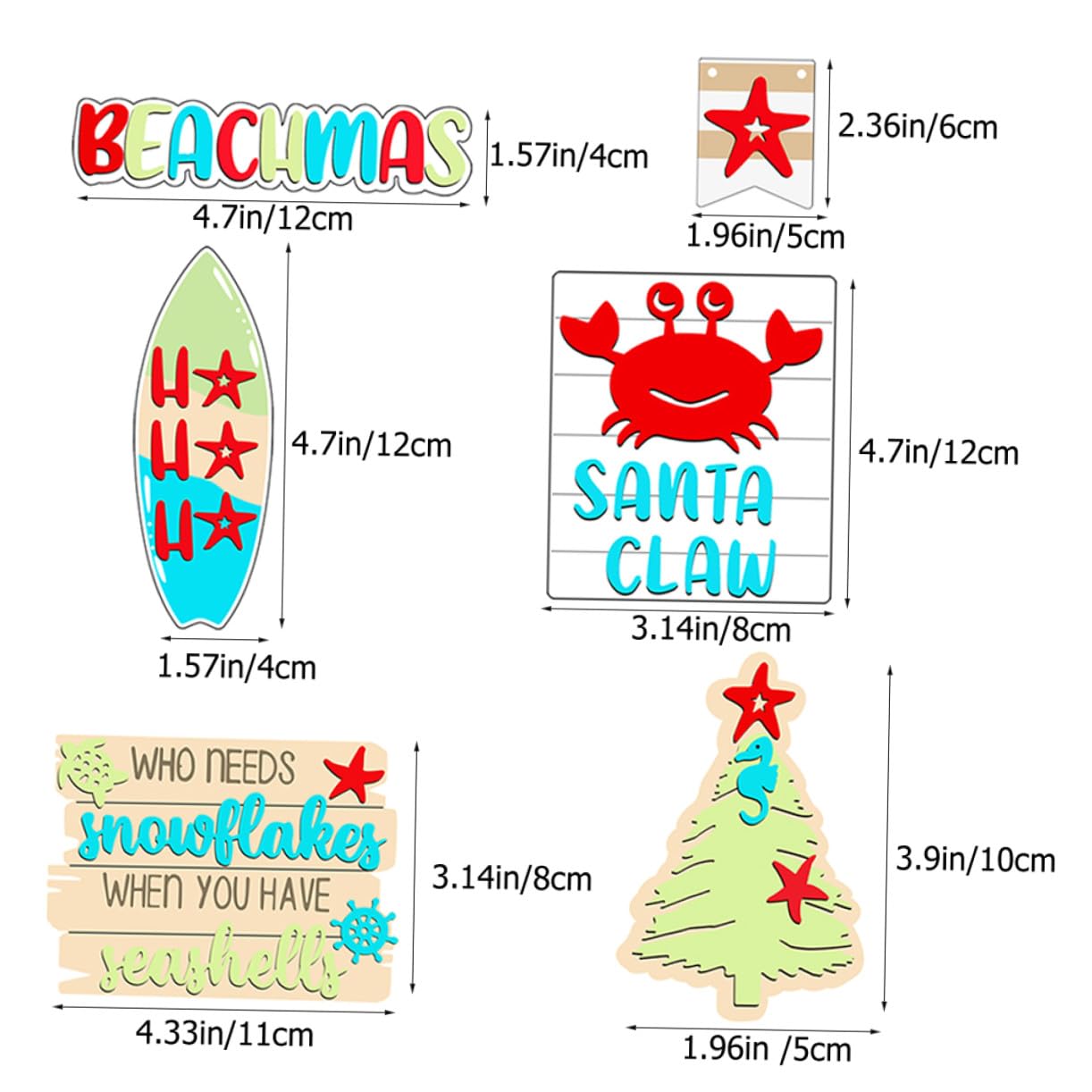 TOPBATHY 4 Juegos Decoración De La Bandeja De Navidad Decoración Navideña Cansada Kit De Artes y Manualidades Bandeja Escalonada Decoración del Hogar Signo De Árbol De Navidad Madera