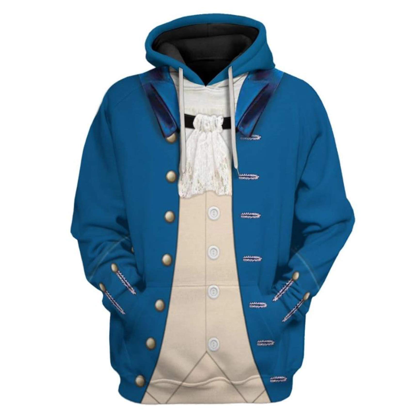 Uyecos Historical Hoodie Revolutionary War Uniform Top