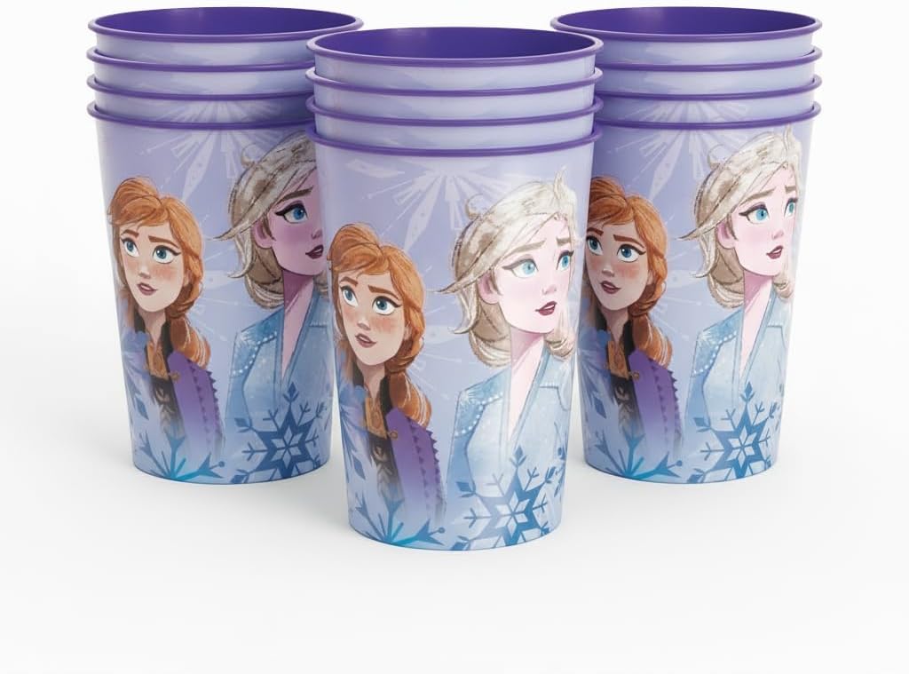 Unique Frozen 2 12 Pack 16 oz Plastic Reusable Favor Cups – Birthday Party Supplies, Goodie Bag Favors, Kids’ Drinkware & Take-Home Gifts
