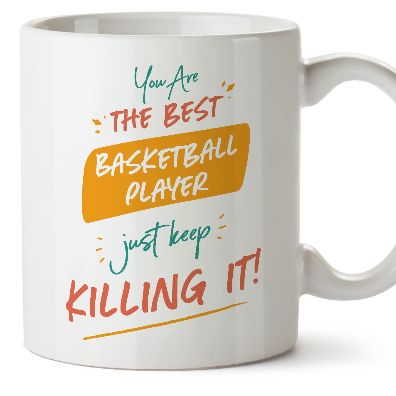 MUGFFINS Basketball Player Woman Mug - in English - You are The Best Keep Killing it - Funny Gift for Colleagues - Ceramic 11oz Mug